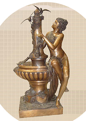 Bronze Lady Bowl Foutain - DD 6018