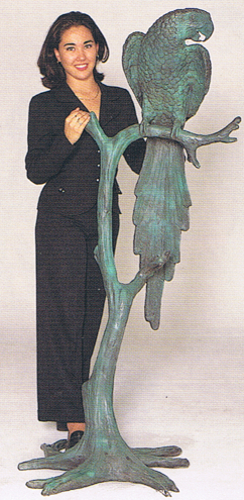 Bronze Parrot Statues - ASB 635