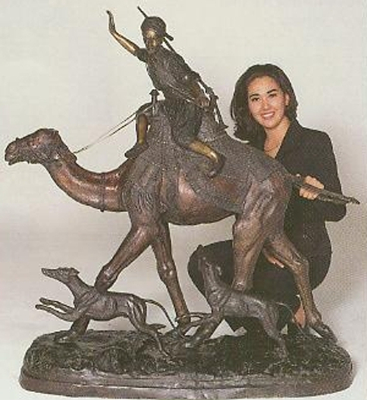 Bronze Arab on Camel Statue - ASB 637
