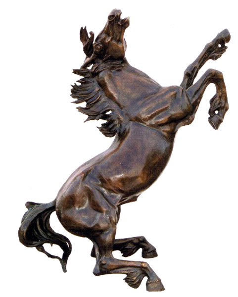 Bronze Rearing Horse Statue - ASB 638