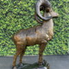 Bronze Life-Size Ram Mascot Statue