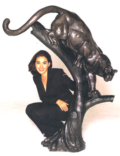 Bronze Cougar Statue - ASB 642