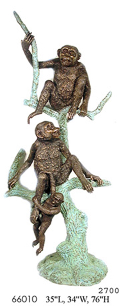 Bronze Monkey Statue - AF 66010