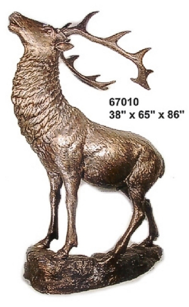 Bronze Elk Statue - AF 67010