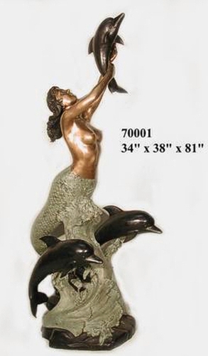 Bronze Mermaid Fountain - AF 70001-F