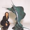 Bronze Tabletop Swordfish Statue