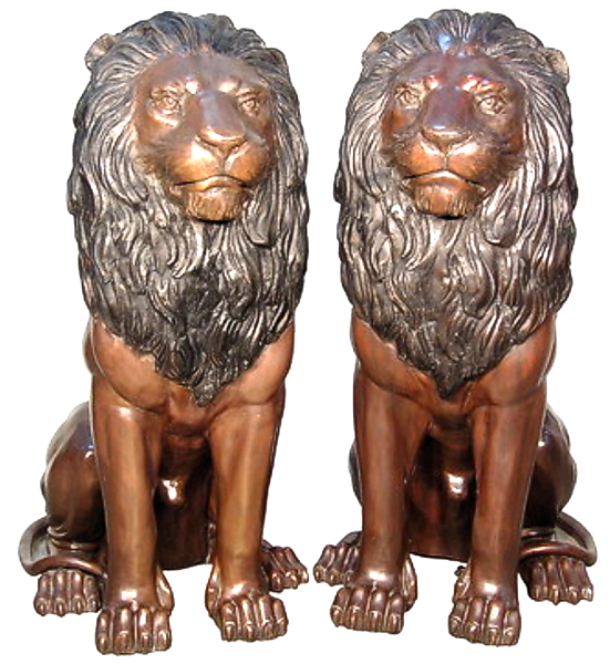 Bronze Lions Statues at Last Years Price - AF 74220