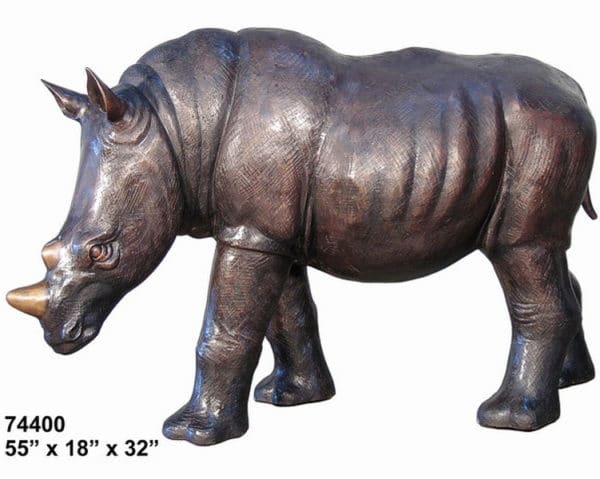 Bronze Rhinoceros Statue