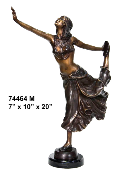 Bronze Dancing Lady Statue - AF 74464M