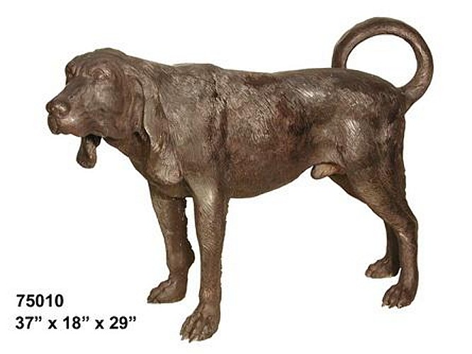 Bronze Bloodhound Statue - AF 75010
