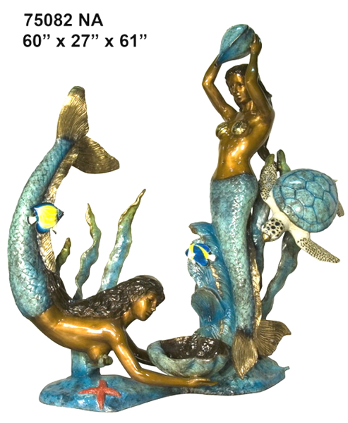 Bronze Mermaids Fountain - AF 75082NA