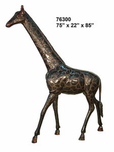 Bronze Giraffe Statue - AF 76300