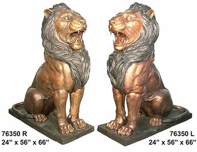 Bronze Lion Statues - AF 76350