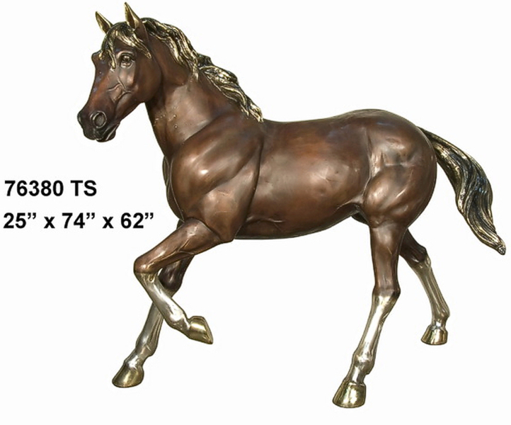 Walking Bronze Horse Statue - AF 76380 TS