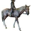 Bronze Girl Riding Horse Statue