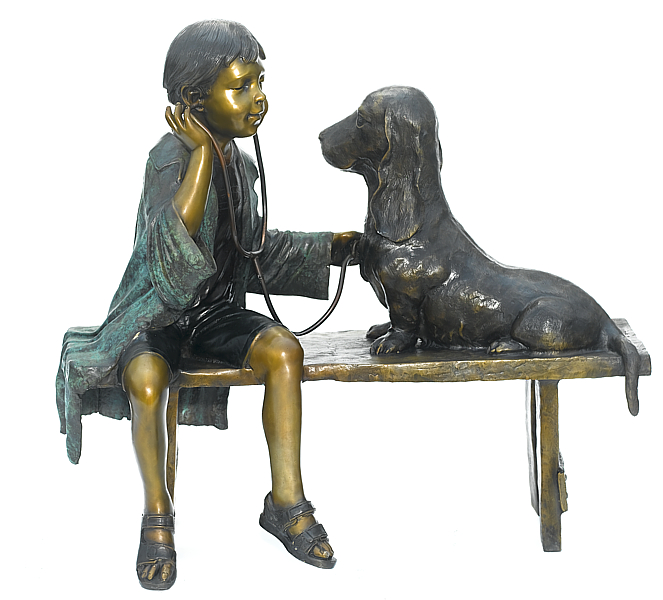Boy Veterinarian Bronze Statue - ASB 791