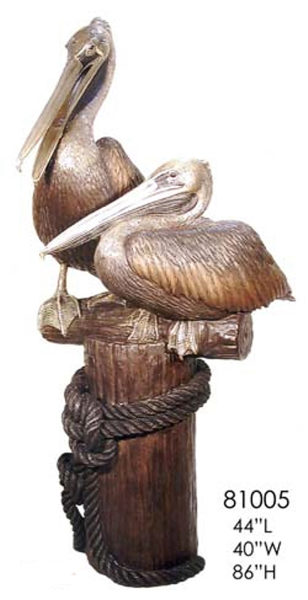 Bronze Pelicans Fountain - AF 81005