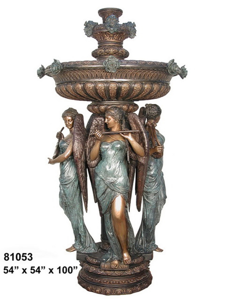 Bronze Musical Angels Fountain - AF 81053