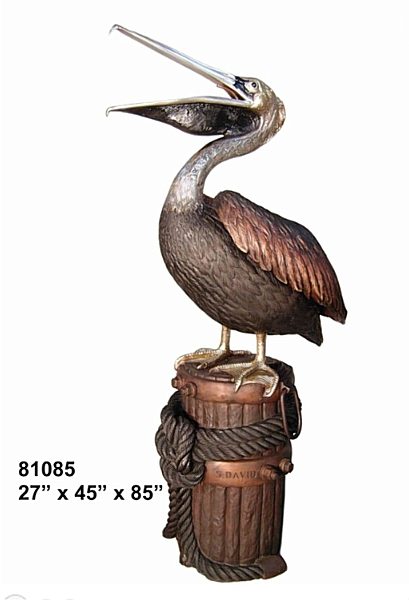 Bronze Pelican Fountain or Statue (2021 Price) - AF 81085
