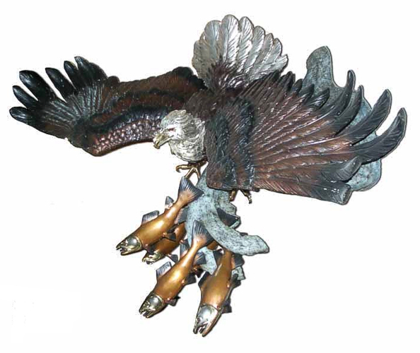 Bronze Eagle School Mascot Statue - AF 81121