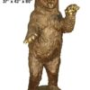 Bronze Bear on Base Statue