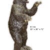 Ferocious Standing Kodiak Bronze Bear Statue