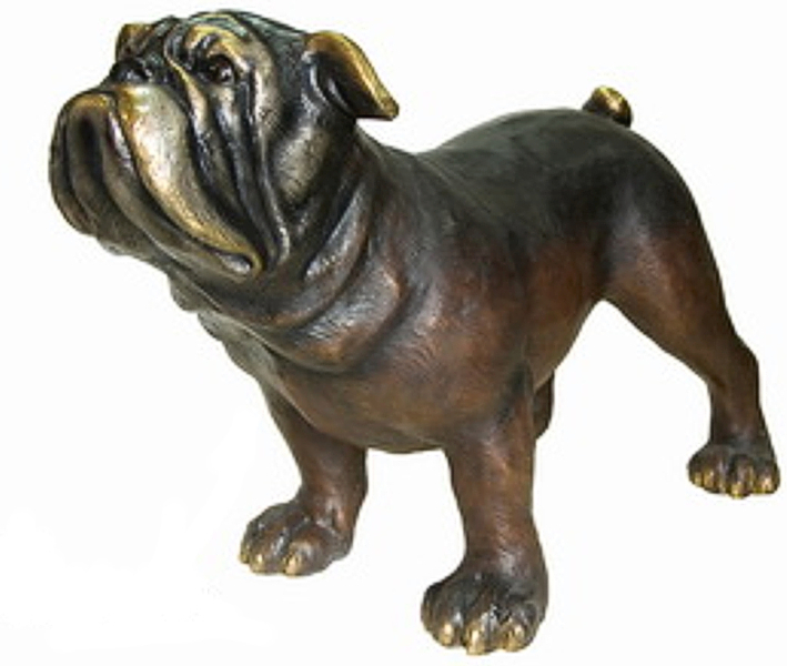 Bronze Bulldog Mascot Statue - AF 81167
