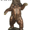 Ferocious Standing Kodiak Bronze Bear Statue
