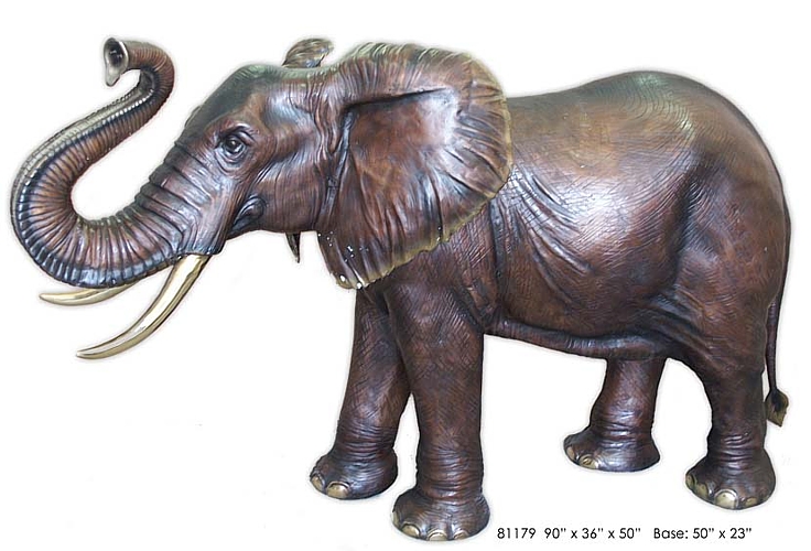 Bronze Elephant Statue - AF 81179-S