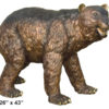 Brown Bear Bronze Statue