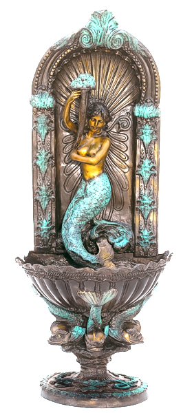 Bronze Mermaid Wall Fountain (Self Contained) - ASB 829