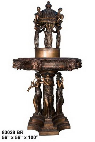 Bronze Musical Ladies Dome Fountain - AF 83028 BR