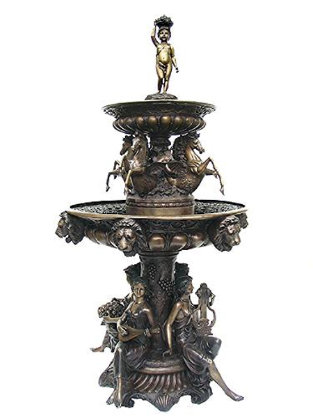 Bronze Musical Ladies Horse Fountain - AF 83030BR