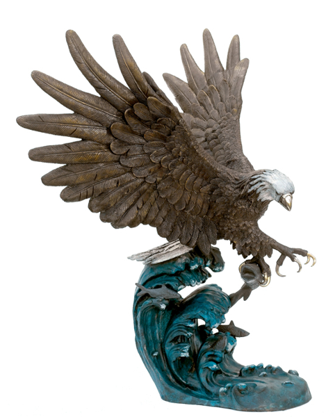 Bronze Eagle School Mascot Statue - ASB 833