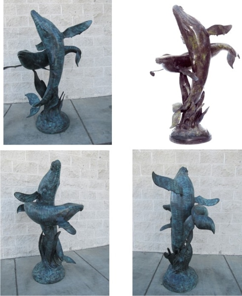 Bronze Whale Calf Fountain - ASB 836