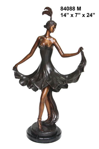 Bronze Dancing Lady Statue - AF 84088M