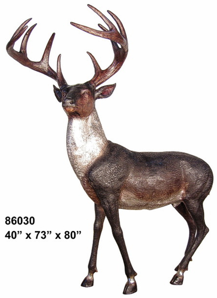 Bronze Deer Buck Statue - AF 86030
