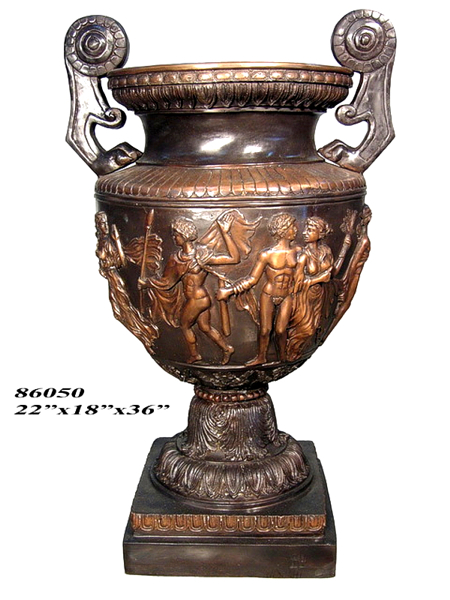 Bronze Beautifully Detailed Decorative Urn - AF 86050