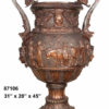 Bronze Finely Detailed Egyptian Urn