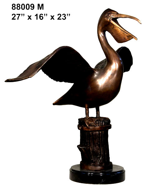 Bronze Pelican Statue - AF 88009M