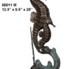 Bronze Boy Riding Seahorse Statue