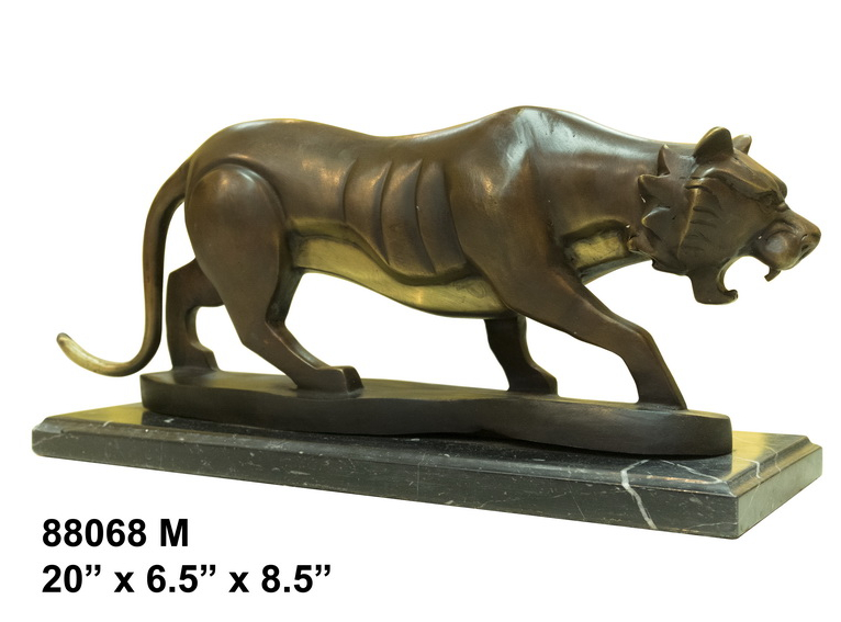 Bronze Tiger Table Top Statue - AF 88068