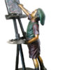 Bronze Girl with Groceries Statue