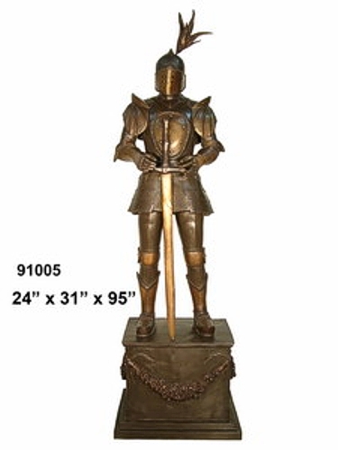 Bronze Knight School Mascot Statue - AF 91005-Mascot