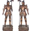 Bronze Knight Mascot Statue