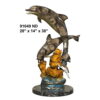 Bronze Jumping Dolphin Statue