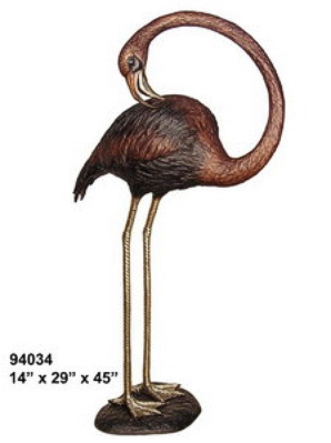 Bronze Flamingo Statues - AF 94034