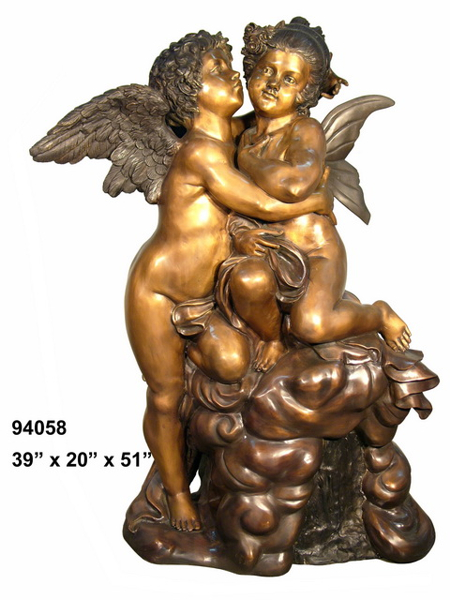 Bronze Children Angel Statue - AF 94058