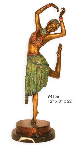 Bronze Dancing Lady Statue - AF 94156