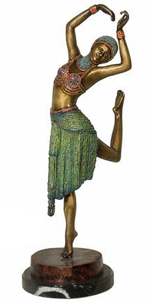Bronze Dancing Lady Statue - AF 94157NA